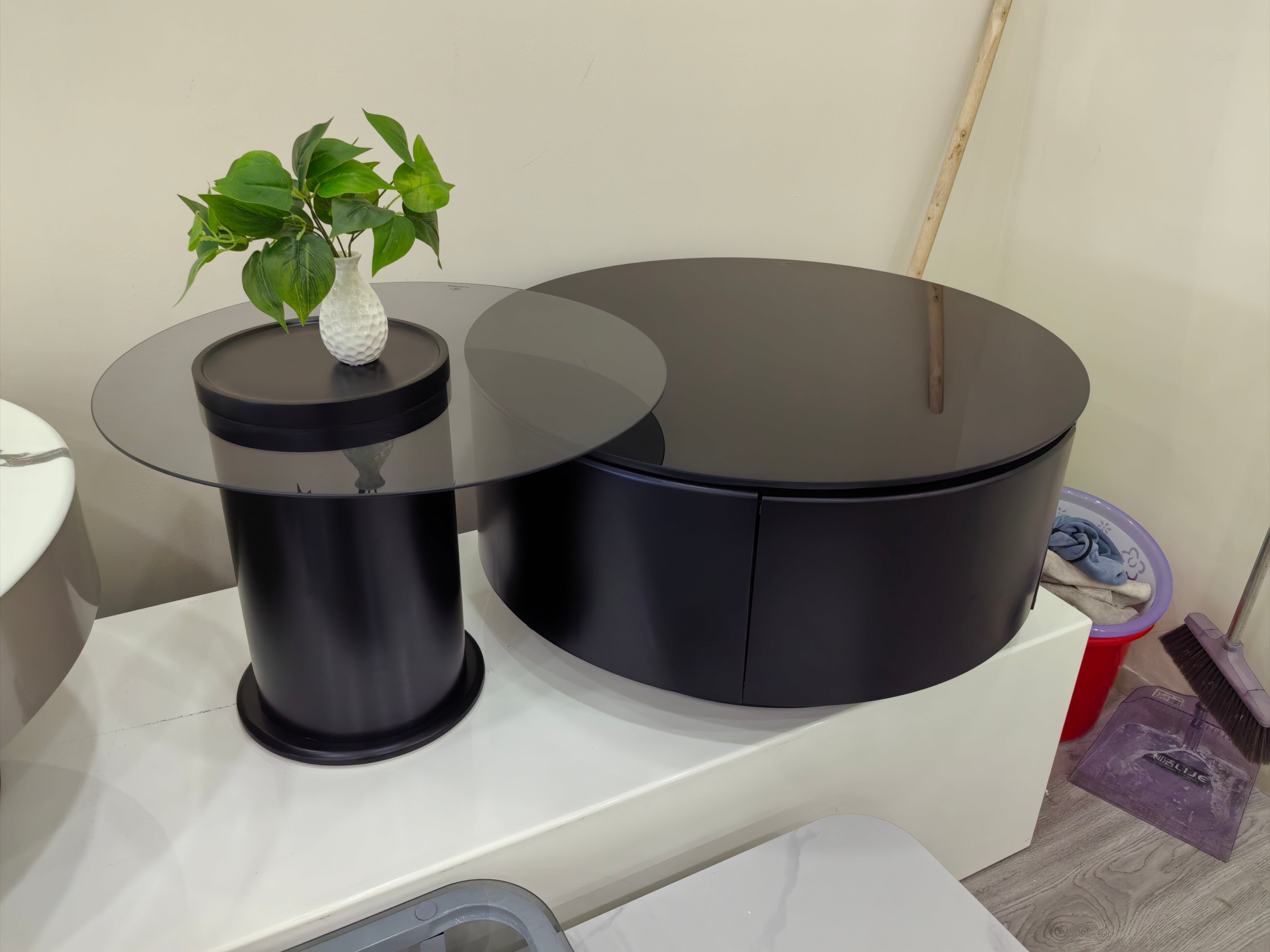 Coffee Table Glass Baking Paint LKL068CTJKN | LEUKHOME