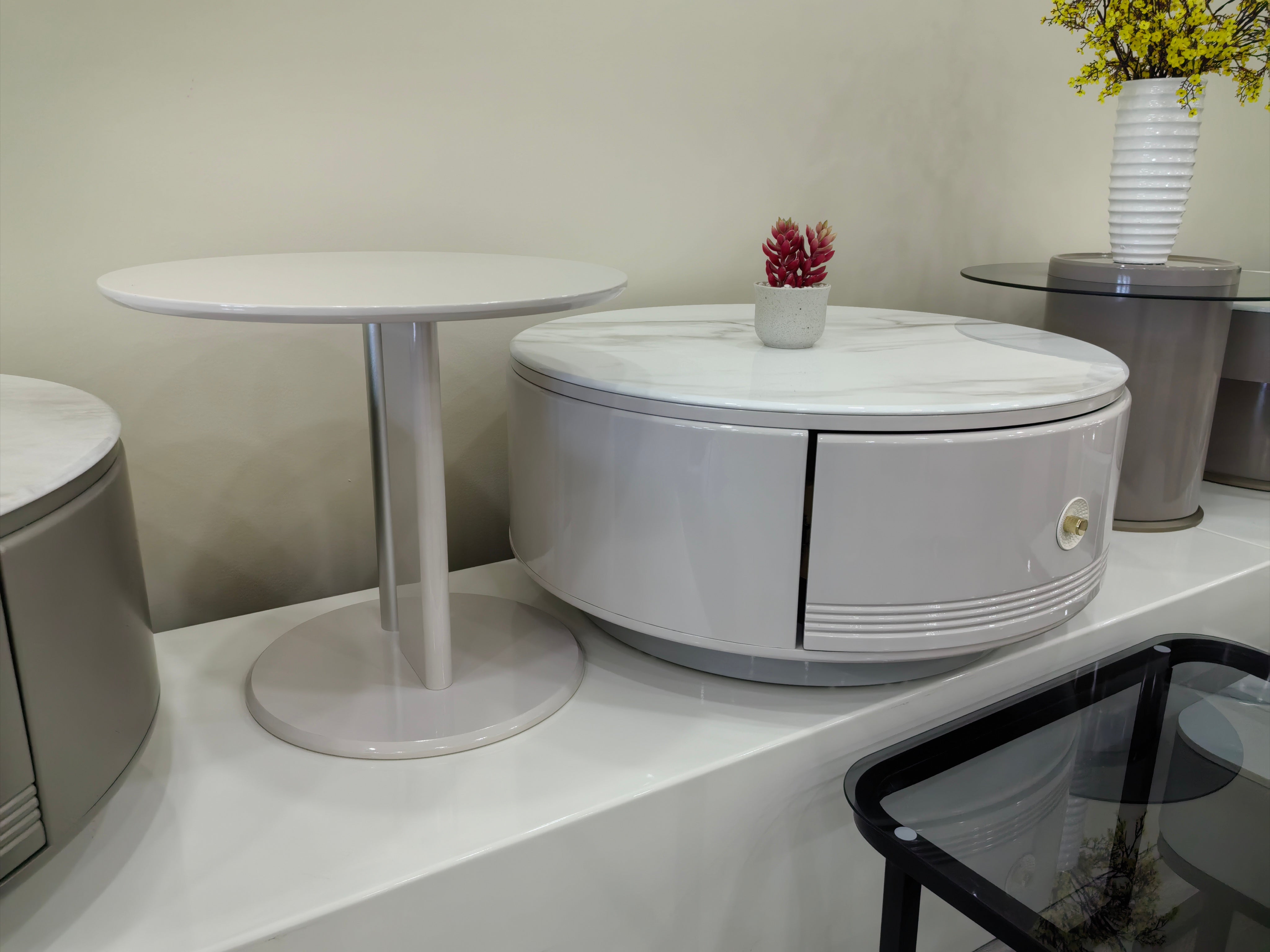 Coffee Table Artificial Stone Baking Paint LKL069CTJKN | LEUKHOME