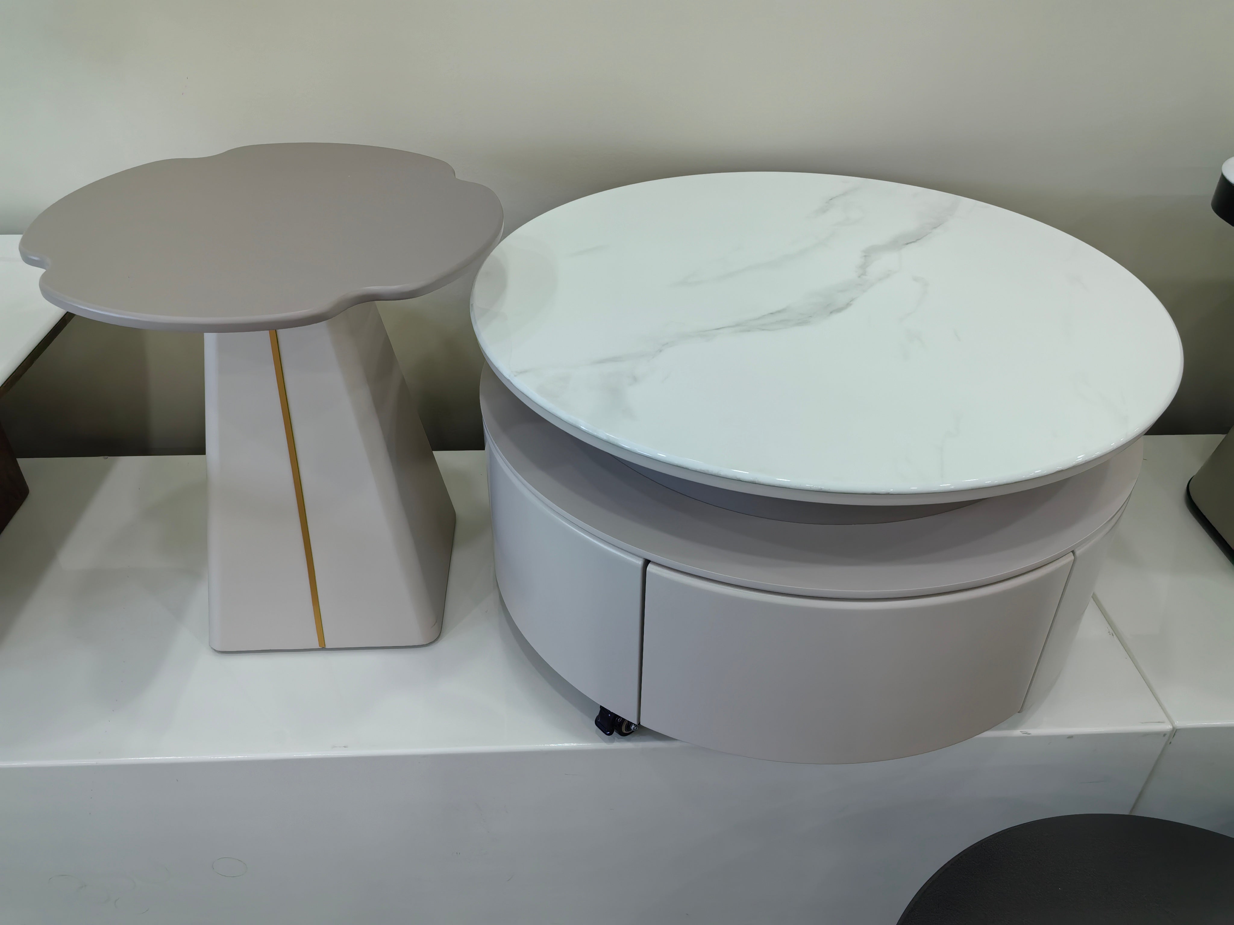 Coffee Table Artificial Stone Baking Paint LKL070CTJKN | LEUKHOME