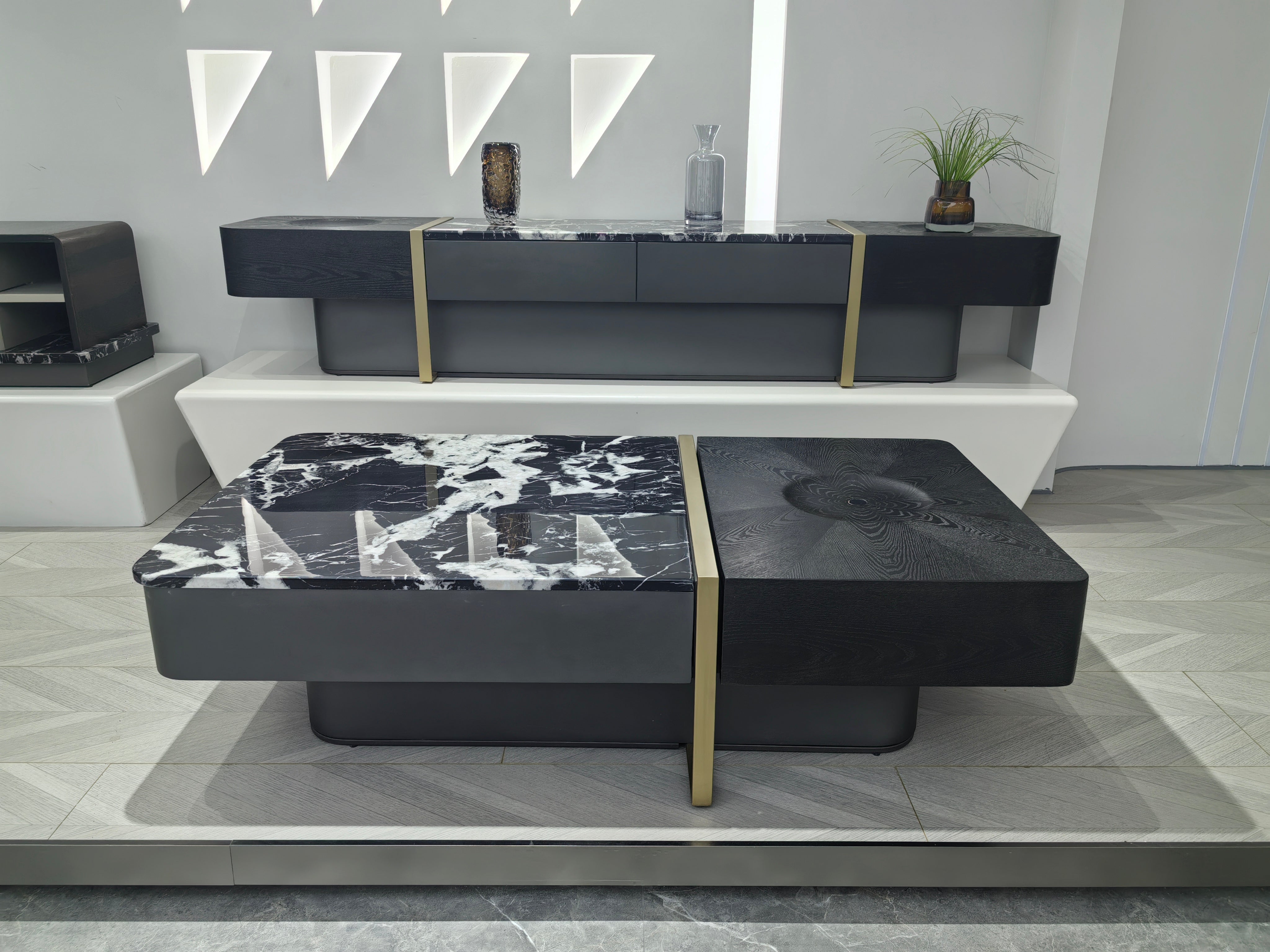 TV Stand Artificial Stone LKL020TSZZ | LEUKHOME