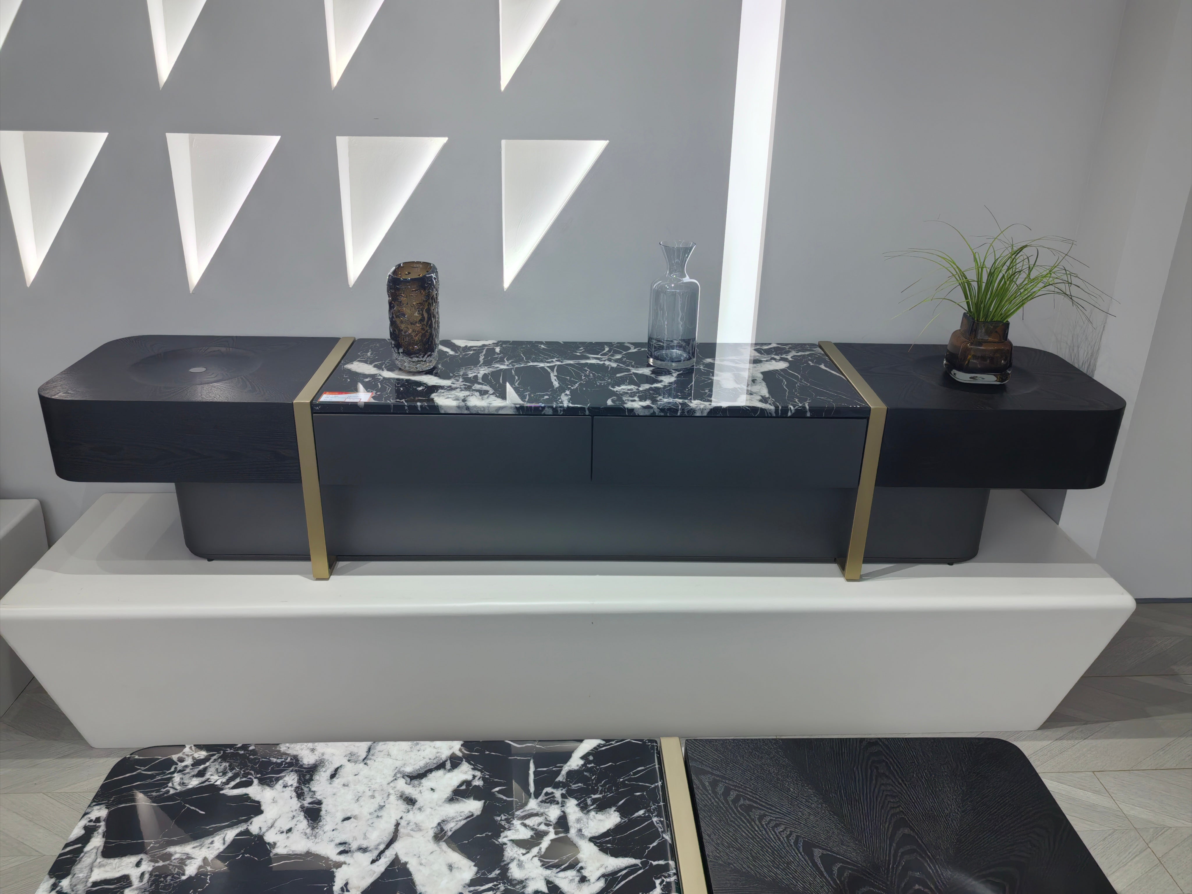 TV Stand Artificial Stone LKL020TSZZ | LEUKHOME