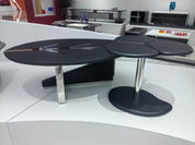 Coffee Table Stainless Steel Wood Veneer‌ LKL022TSZZ | LEUKHOME