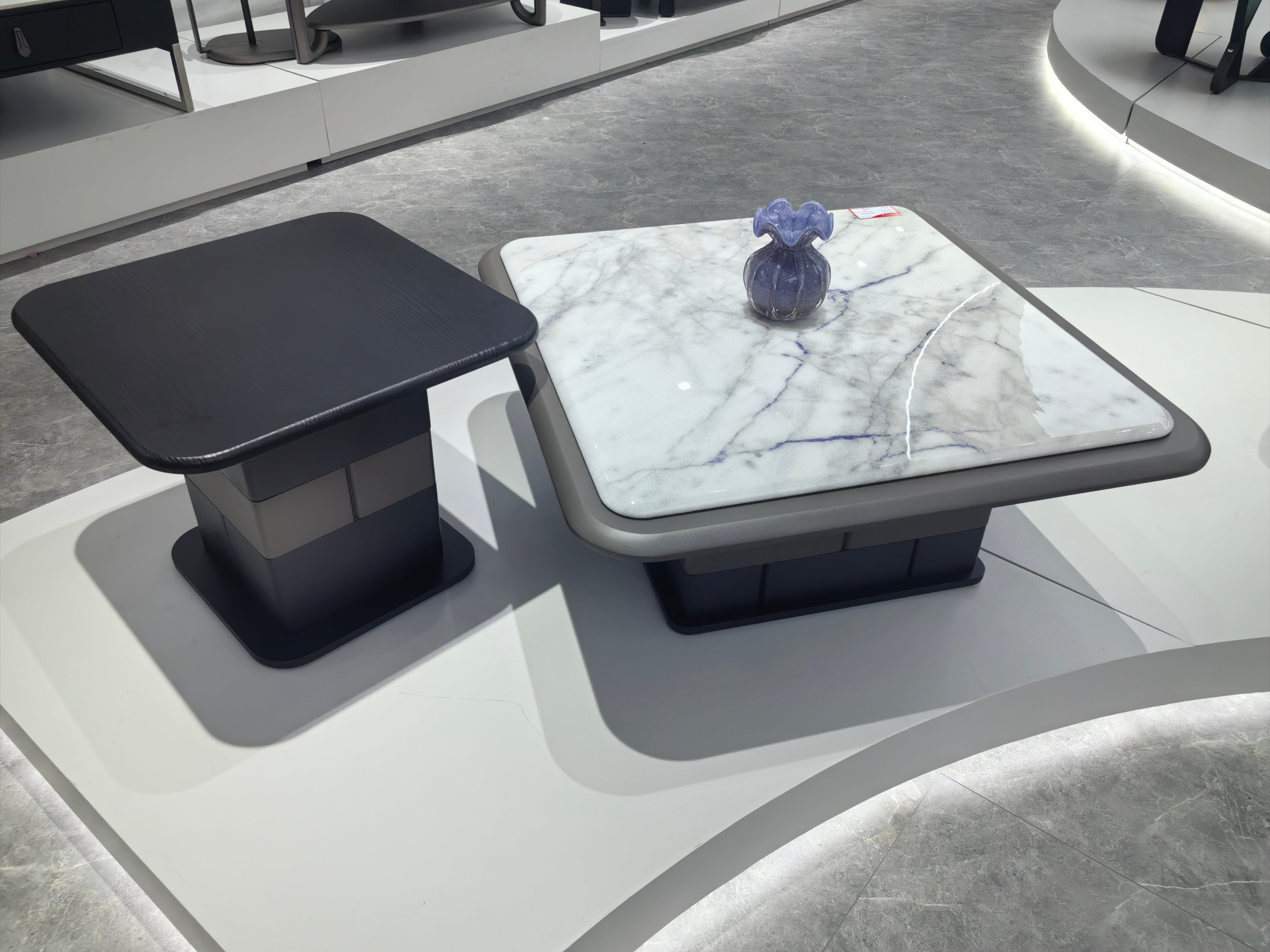 Coffee Table Super Crystal Stone Wood Veneer‌ LKL030CTZZ | LEUKHOME