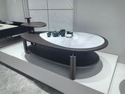 Coffee Table Artificial Stone Wood Veneer‌ LKL031CTZZ | LEUKHOME