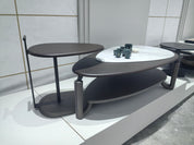 Coffee Table Artificial Stone Wood Veneer‌ LKL031CTZZ | LEUKHOME