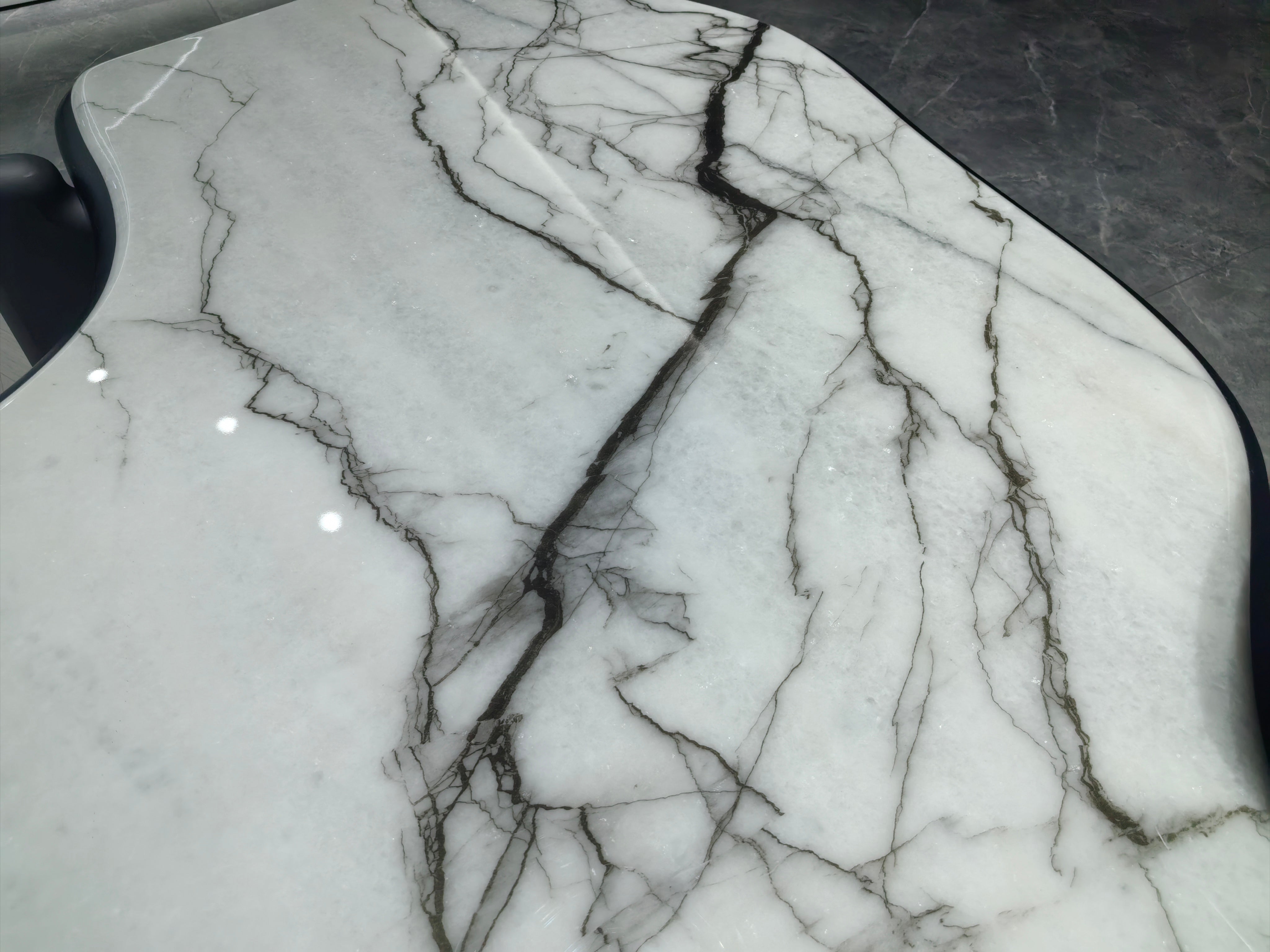 Журнальный столик из суперкристаллического камня, шпон дерева LKL034CTZZ | LEUKHOME