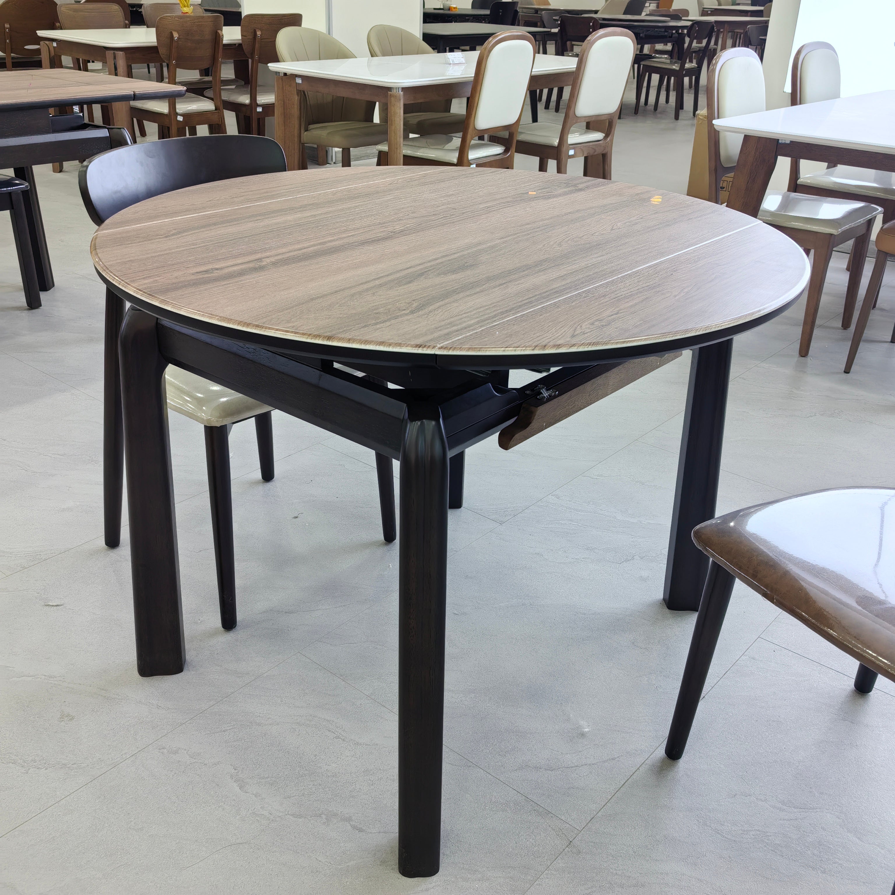 Dining Table Artificial Stone Solid Wood LKD001DTXYD | LEUKHOME