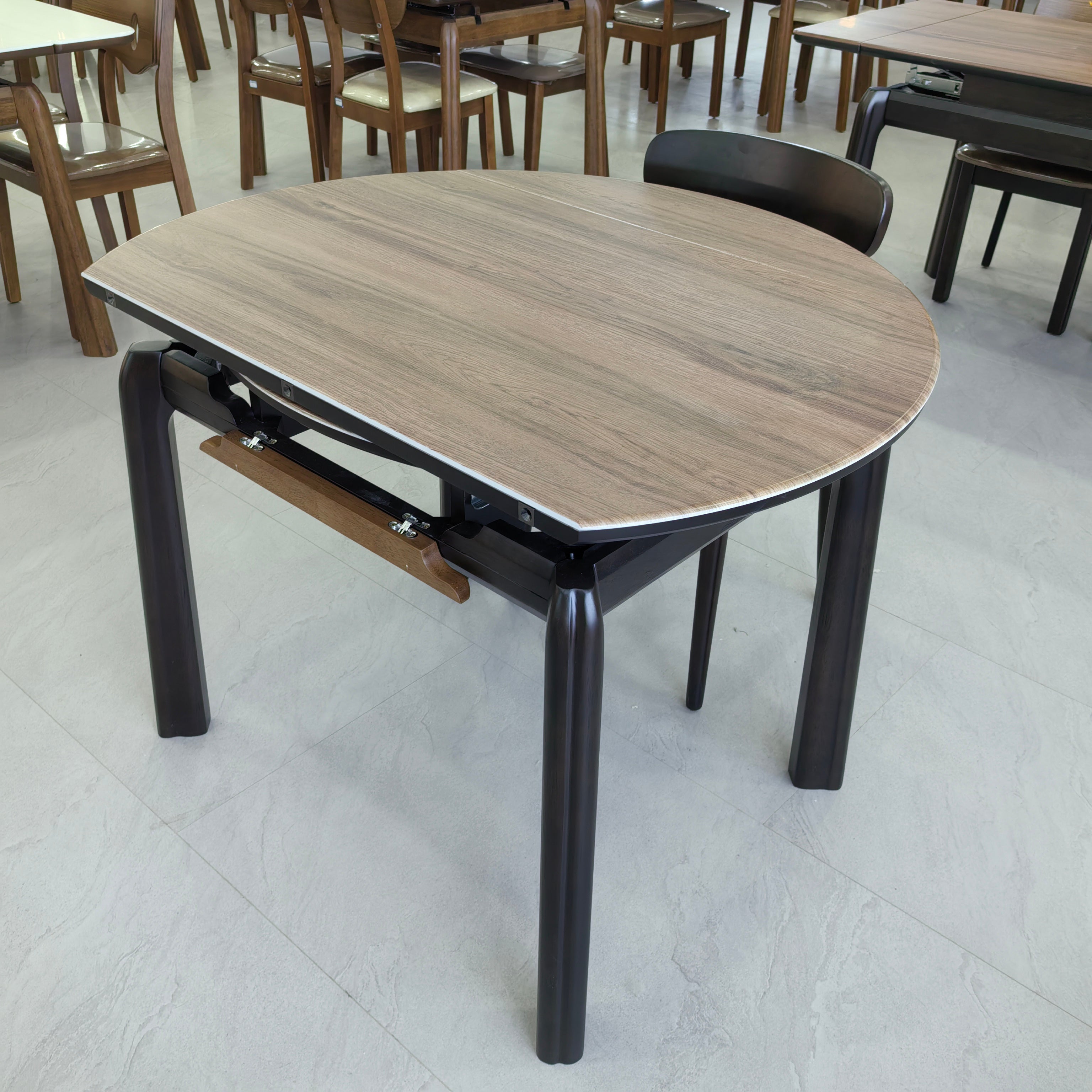 Dining Table Artificial Stone Solid Wood LKD001DTXYD | LEUKHOME