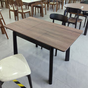 Dining Table Artificial Stone Solid Wood LKD003DTXYD | LEUKHOME