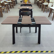 Dining Table Artificial Stone Solid Wood LKD003DTXYD | LEUKHOME