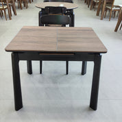 Dining Table Artificial Stone Solid Wood LKD003DTXYD | LEUKHOME