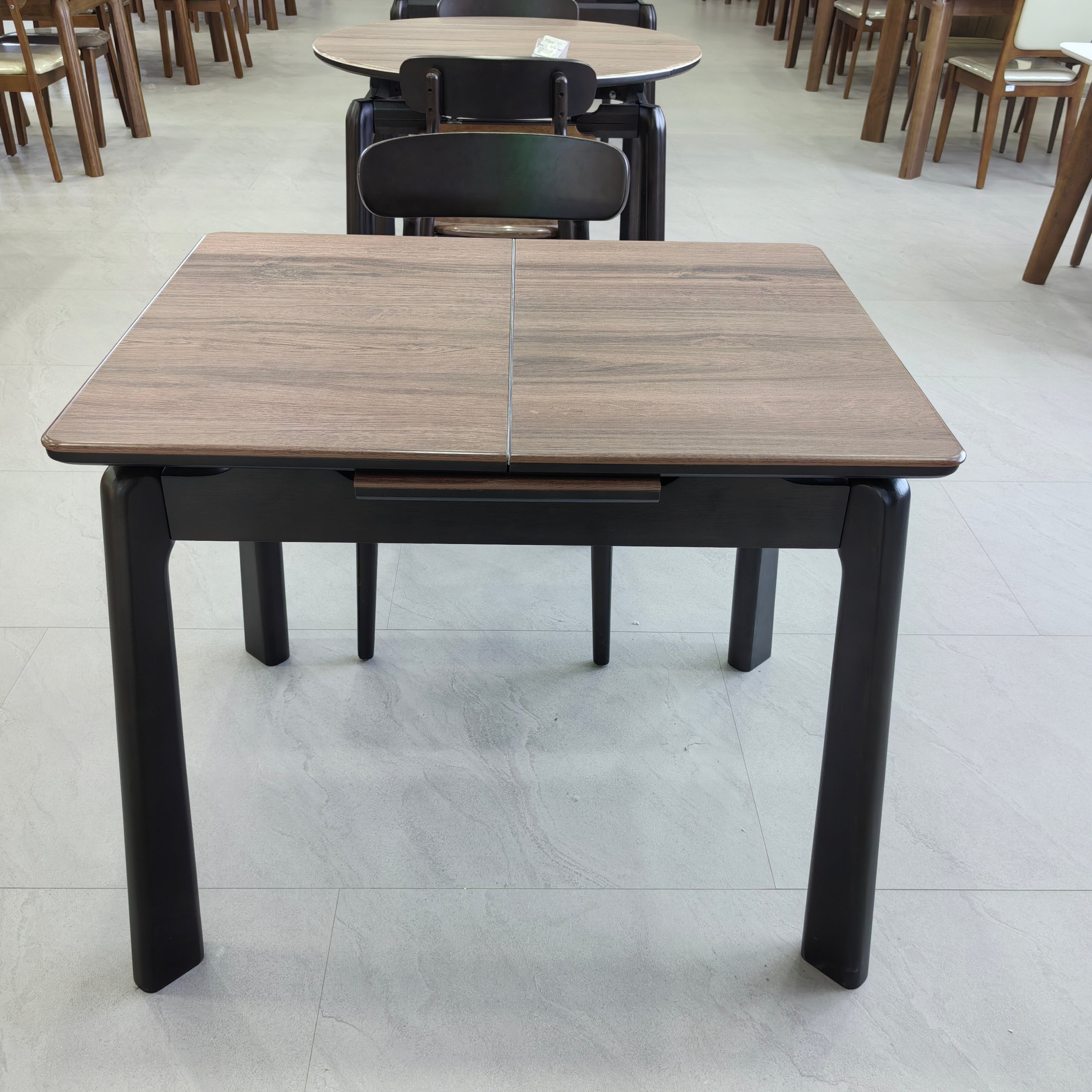 Dining Table Artificial Stone Solid Wood LKD003DTXYD | LEUKHOME