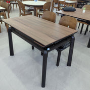 Обеденный стол из искусственного камня и массива дерева LKD005DTXYD | LEUKHOME