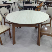 Dining Table Sintered Stone Solid Wood LKD007DTXYD | LEUKHOME