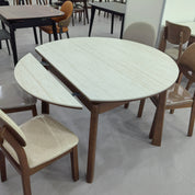 Dining Table Sintered Stone Solid Wood LKD007DTXYD | LEUKHOME