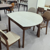 Dining Table Sintered Stone Solid Wood LKD007DTXYD | LEUKHOME