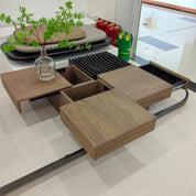 Coffee Table Rubik's Cube Wood Veneer‌ LKLMFCTFH | LEUKHOME