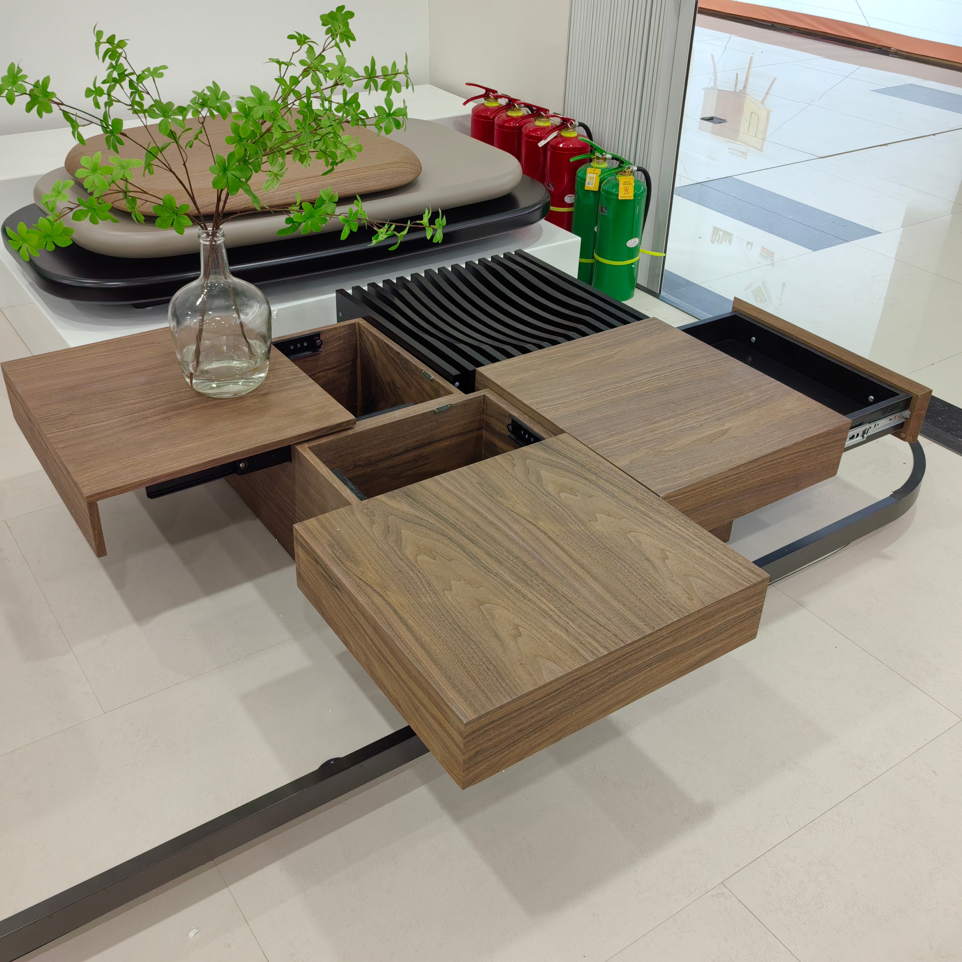 Coffee Table Rubik's Cube Wood Veneer‌ LKLMFCTFH | LEUKHOME