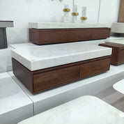 Coffee Table Imitation Marble Wood Veneer‌ LKLM1519CTFH | LEUKHOME