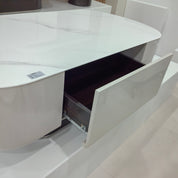 طاولة قهوة من الحجر الصناعي مع طلاء الخبز LKLM1503CTFH | LEUKHOME