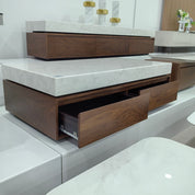 Coffee Table Imitation Marble Wood Veneer‌ LKLM1519CTFH | LEUKHOME