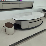 طاولة قهوة من الحجر الصناعي مطلية بالخبز، LKLM1520CTFH | LEUKHOME