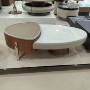 Coffee Table Artificial Stone Wood Veneer‌ Baking Paint LKLM3751CTFH | LEUKHOME