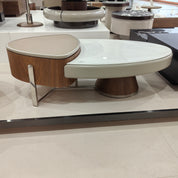 Coffee Table Artificial Stone Wood Veneer‌ Baking Paint LKLM3751CTFH | LEUKHOME