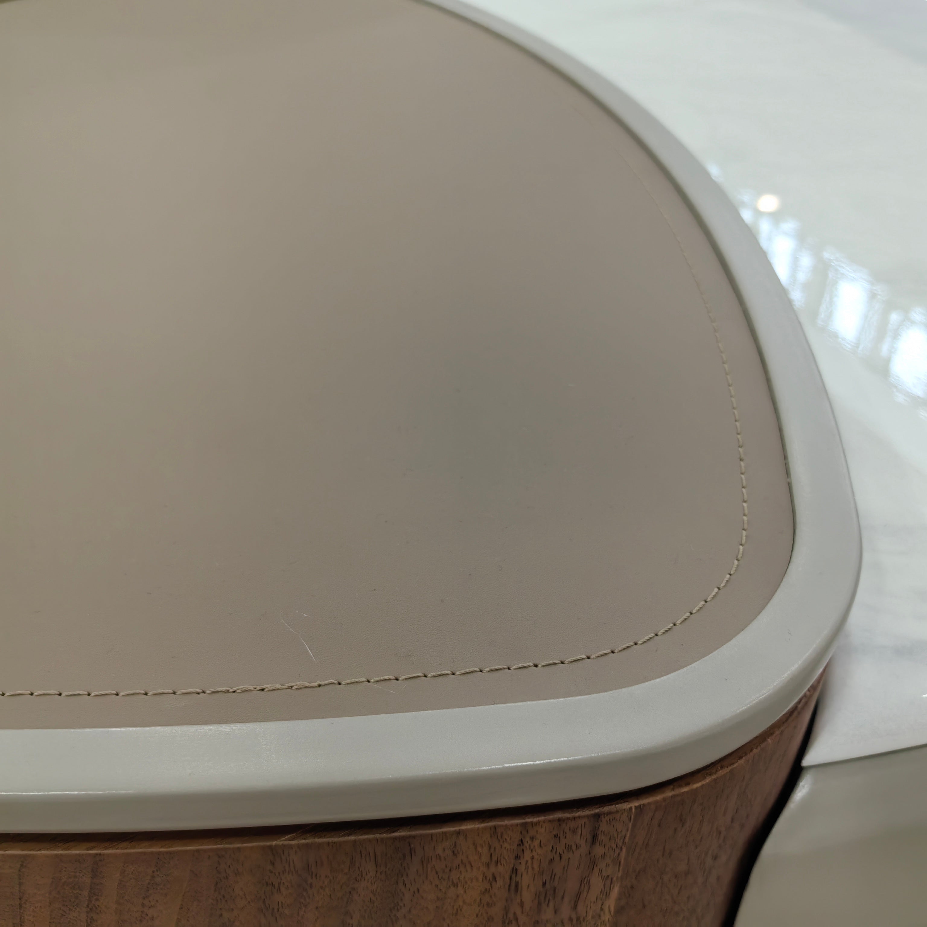 Coffee Table Artificial Stone Wood Veneer‌ Baking Paint LKLM3751CTFH | LEUKHOME