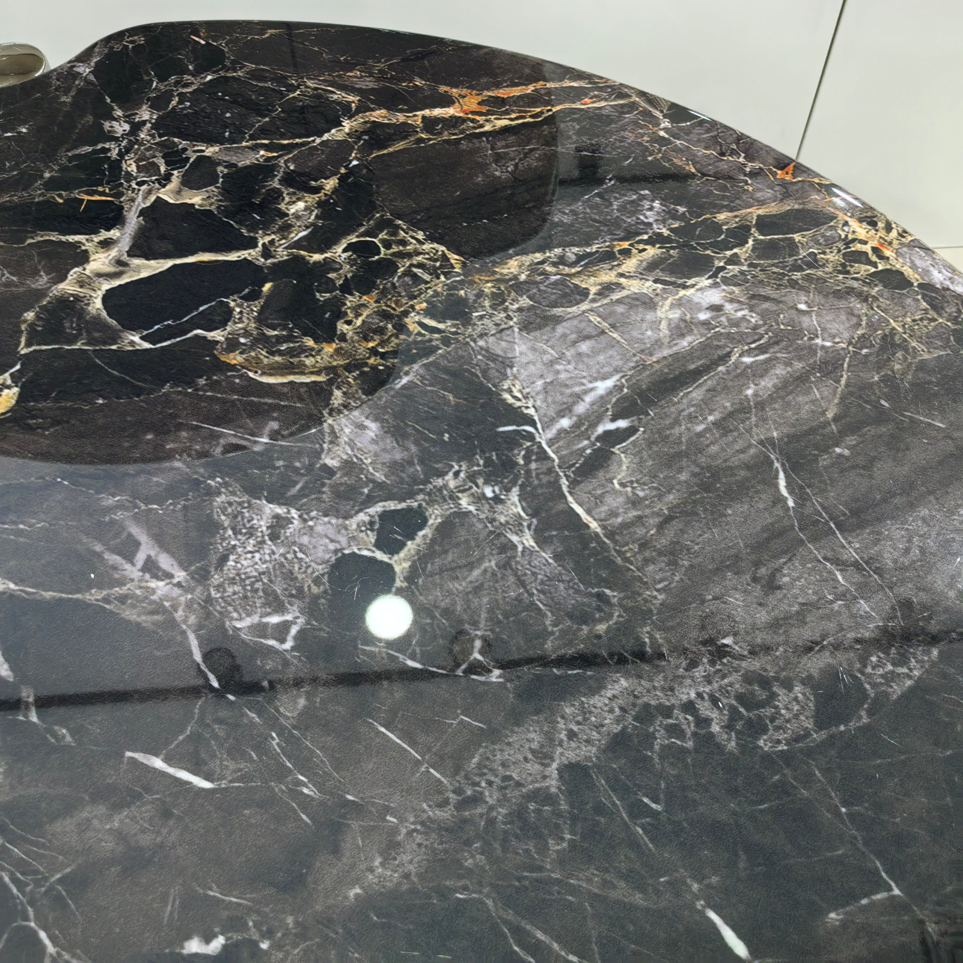 Coffee Table Artificial Stone Wood Veneer‌ LKLM3333CTFH | LEUKHOME