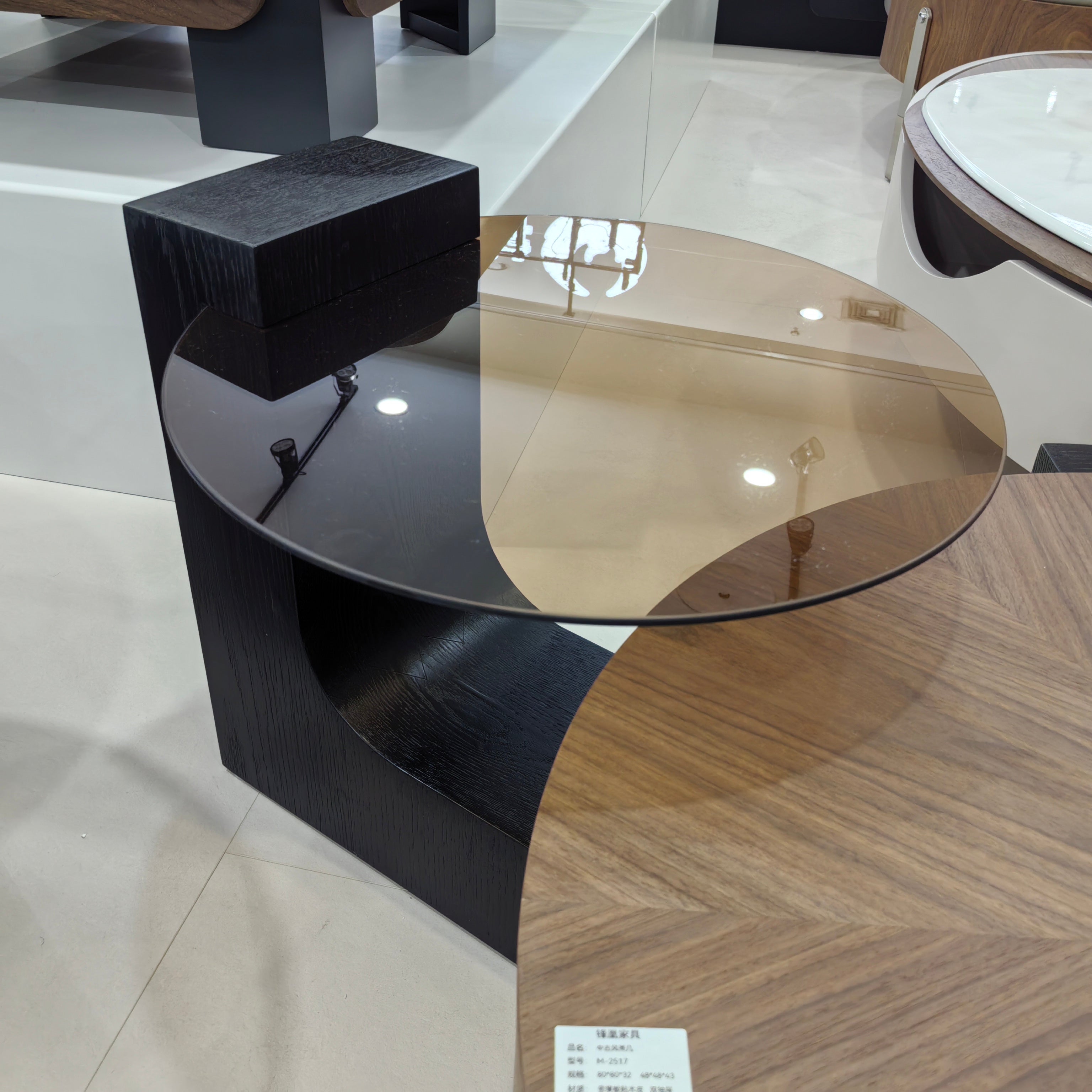 طاولة قهوة بقشرة خشبية LKLM2517CTFH | LEUKHOME