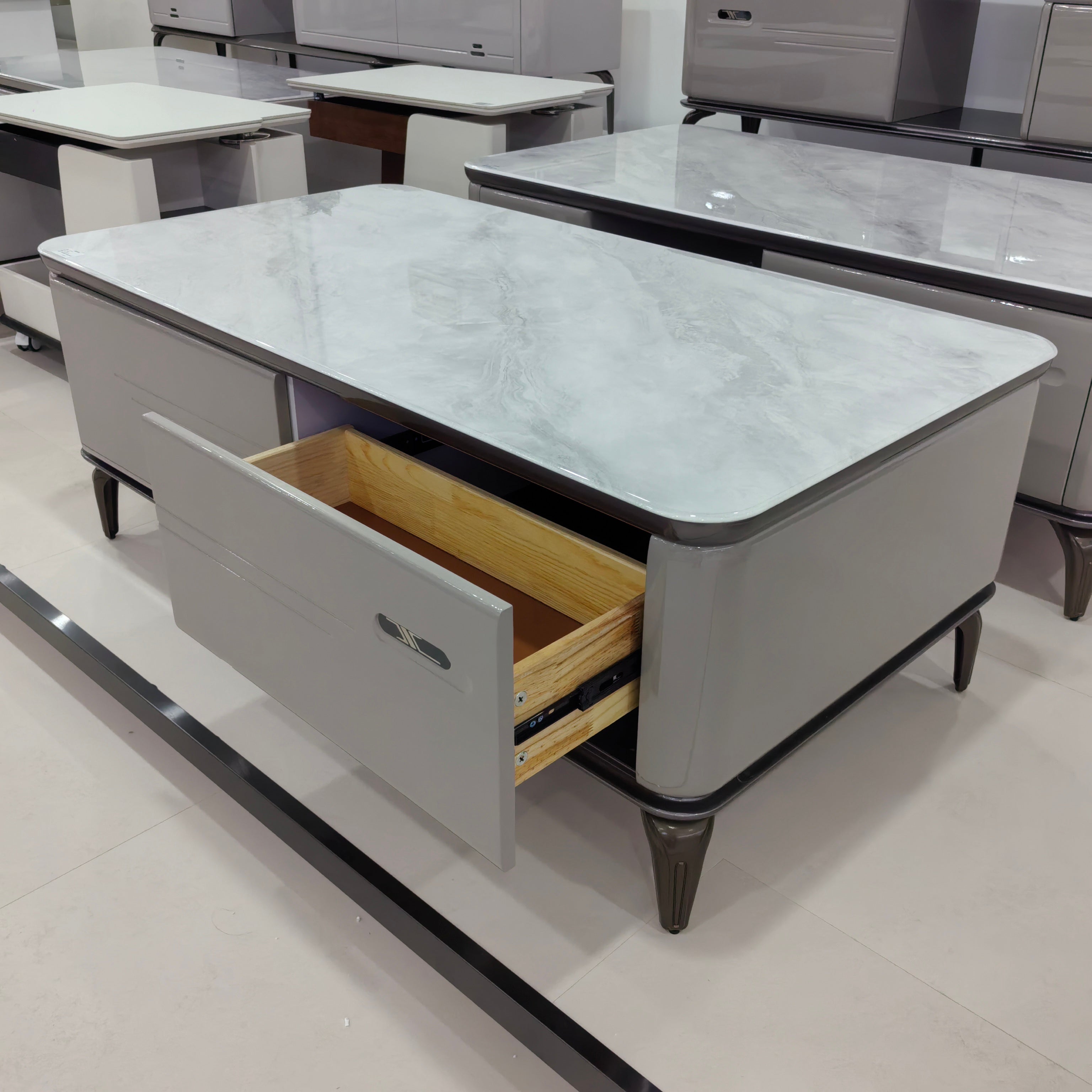 Coffee Table Artificial Stone Baking Paint LKLM15033CTFH | LEUKHOME