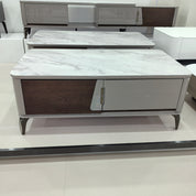 طاولة قهوة من الحجر الصناعي مع طلاء الخبز LKLV5513CTFH | LEUKHOME