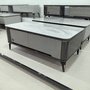 طاولة قهوة من الحجر الصناعي مع طلاء الخبز LKLV6613CTFH | LEUKHOME