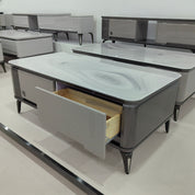 طاولة قهوة من الحجر الصناعي مع طلاء الخبز LKLV6613CTFH | LEUKHOME