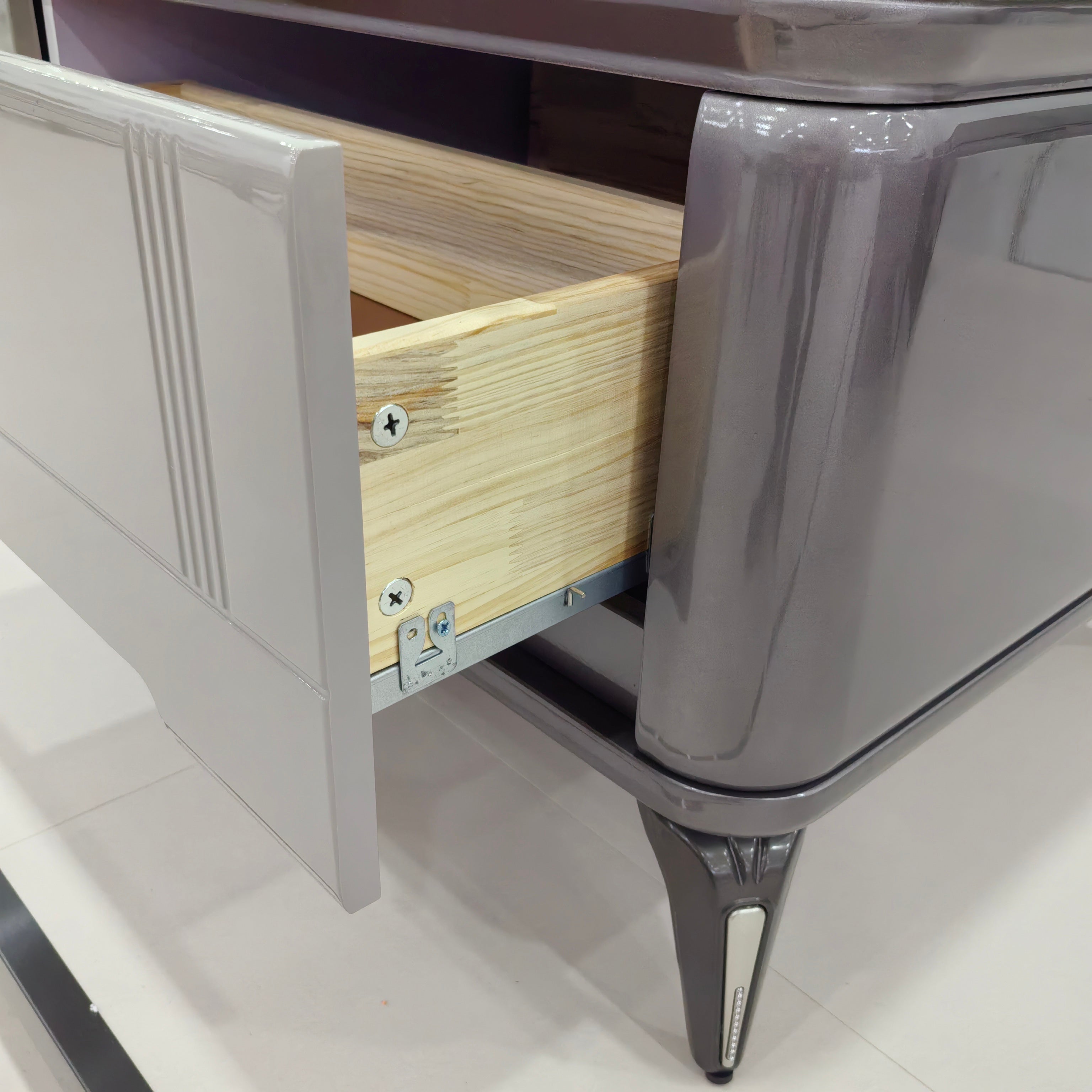 طاولة قهوة من الحجر الصناعي مع طلاء الخبز LKLV6613CTFH | LEUKHOME