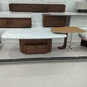 طاولة قهوة رخامية بقشرة خشبية LKLM1525CTFH | LEUKHOME