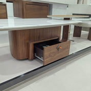 طاولة قهوة رخامية بقشرة خشبية LKLM1525CTFH | LEUKHOME