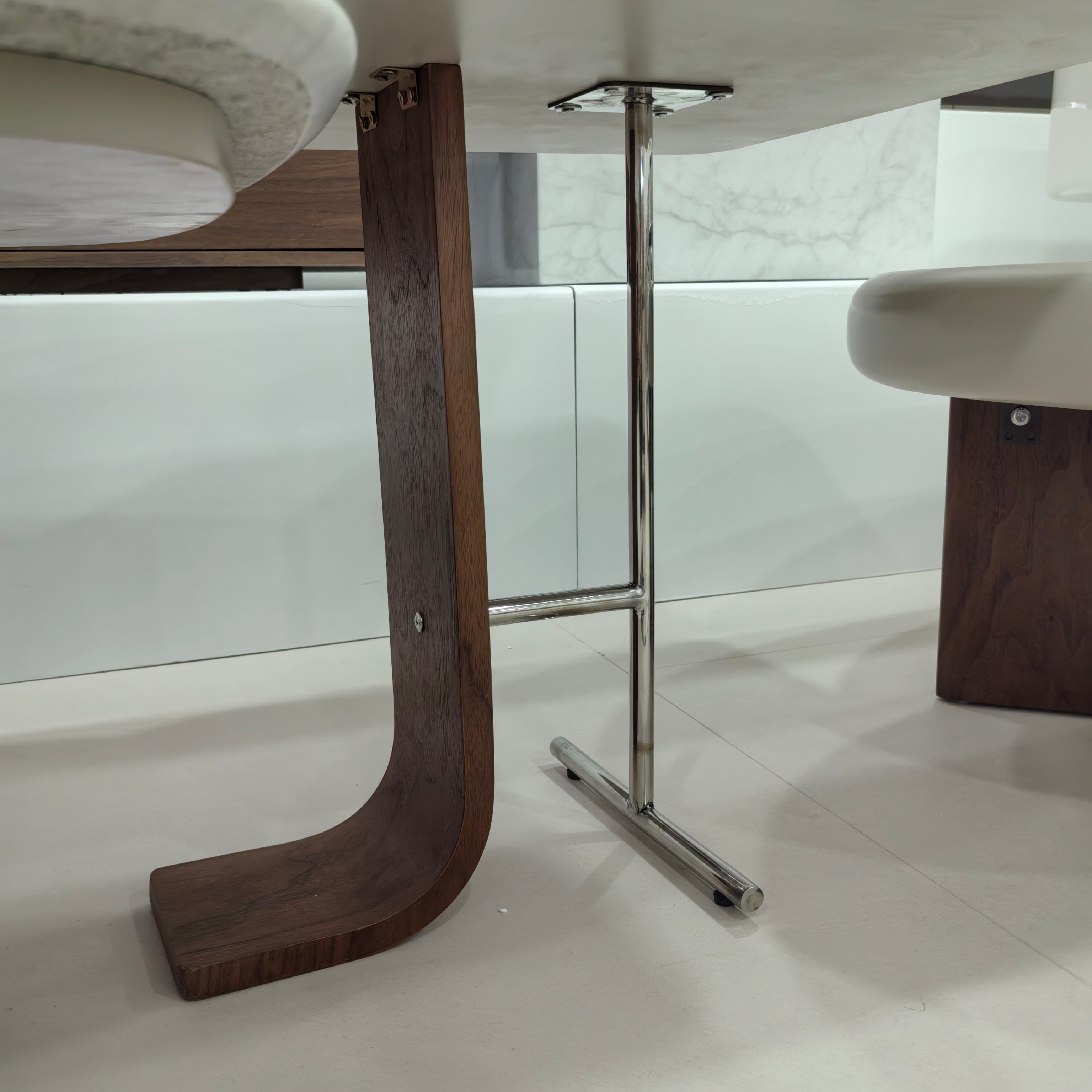 طاولة قهوة رخامية بقشرة خشبية LKLM1525CTFH | LEUKHOME