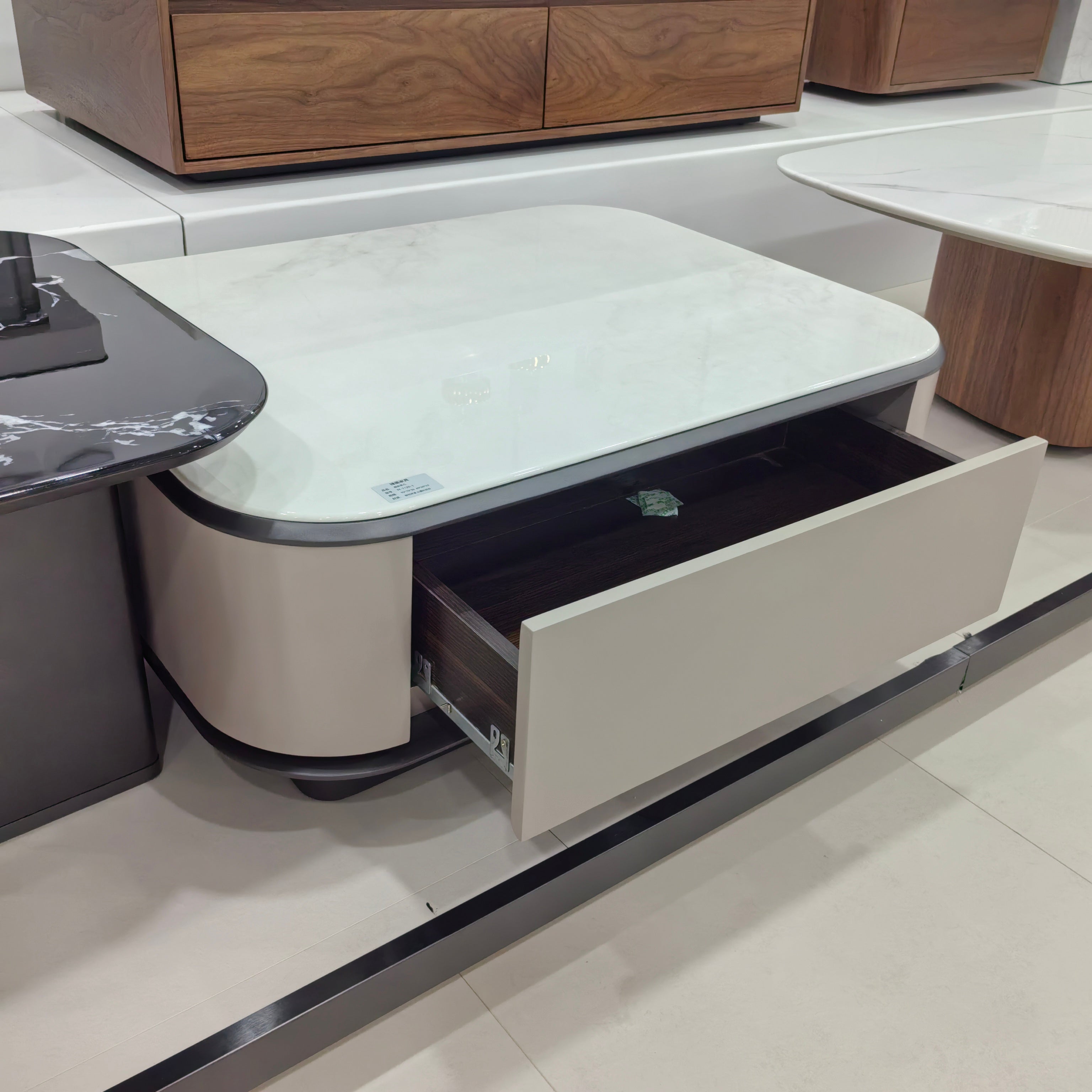 Coffee Table Artificial Stone Baking Paint LKLM11201CTFH | LEUKHOME