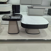 Coffee Table Artificial Stone Wood Veneer‌ Baking Paint LKLM1125CTFH | LEUKHOME