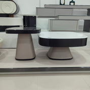 Coffee Table Artificial Stone Wood Veneer‌ Baking Paint LKLM1125CTFH | LEUKHOME