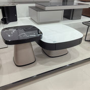 Coffee Table Artificial Stone Wood Veneer‌ Baking Paint LKLM1125CTFH | LEUKHOME