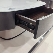 Coffee Table Artificial Stone Wood Veneer‌ Baking Paint LKLM1125CTFH | LEUKHOME