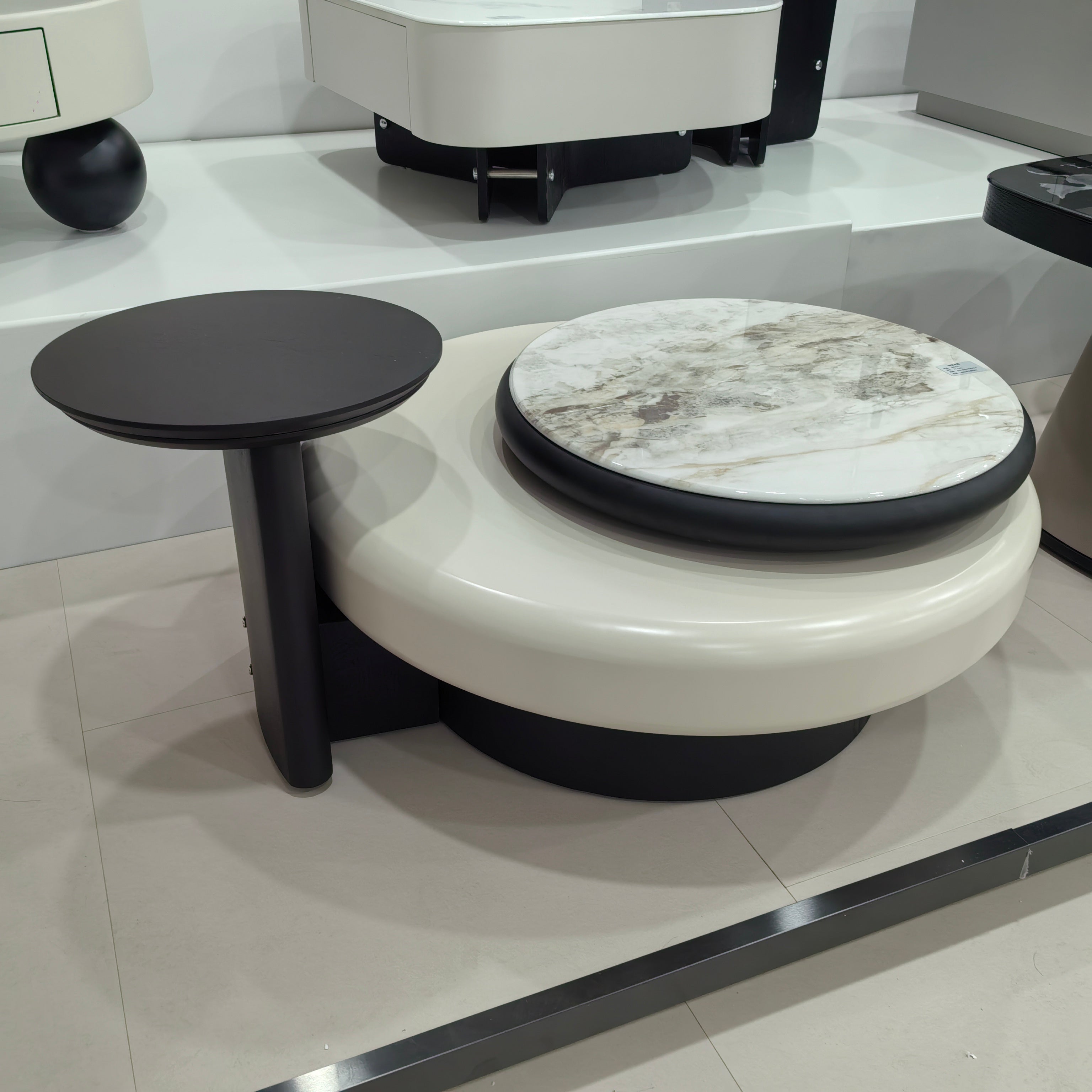 Coffee Table Artificial Stone Baking Paint LKLM1485CTFH | LEUKHOME