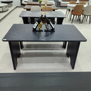 Обеденный стол из искусственного камня и дерева‌ LKD055DTFH | LEUKHOME