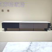 Подставка под телевизор из искусственного камня‌ с деревянным шпоном‌ LKL038TSAYG | LEUKHOME