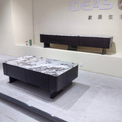 Coffee Table Artificial Stone‌ Wood Veneer‌ LKL037CTAYG | LEUKHOME