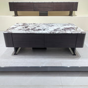 Coffee Table Artificial Stone‌ Wood Veneer‌ LKL037CTAYG | LEUKHOME