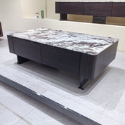 Coffee Table Artificial Stone‌ Wood Veneer‌ LKL037CTAYG | LEUKHOME